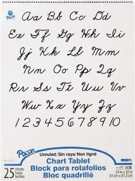 Pacon - Chart Tablets, Unruled, 24 x 32, White, 25 Sheets, Easel Pads - Use with Whiteboards, Chalkboards, Walls, Easel St&s - Industrial Tool & Supply