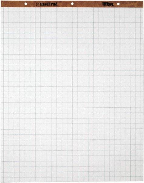 TOPS - Easel Pads, Quadrille Rule, 27 x 34, White, 50 Sheets, 4 Pads/Carton, Easel Pads - Use with Whiteboards, Chalkboards, Walls, Easel St&s - Industrial Tool & Supply