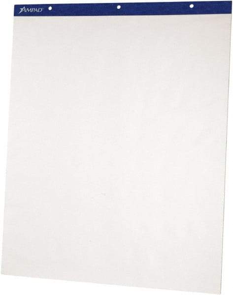 AMPAD - Flip Charts, Unruled, 27 x 34, White, 50 Sheets, 2/Pack, Flip Chart Easel - Use with Whiteboards, Chalkboards, Walls, Easel St&s - Industrial Tool & Supply