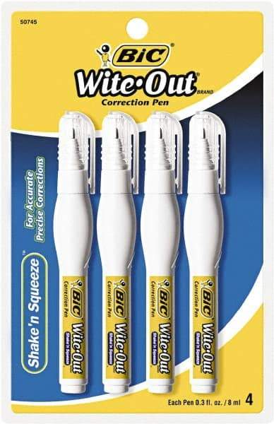 Bic - Correction Fluids Pen Applicator - 8 ml - Industrial Tool & Supply