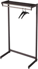 Quartet - 24 Hooks, 48" Long x 18-1/2" Deep, Steel Single Side Garment Rack - 61-1/2" High - Industrial Tool & Supply