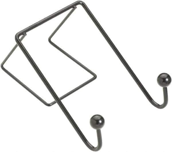 FELLOWES - 2 Hooks, 4" Long x 5-1/8" Deep, Metal Double Wall Hook - 6" High - Industrial Tool & Supply
