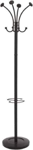 Alba - 8 Hooks, 16" Long x 16" Deep, Steel Floor Costumer - 70-1/2" High - Industrial Tool & Supply