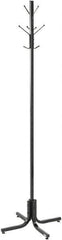 Safco - 4 Hooks, 21" Long x 21" Deep, Metal Floor Costumer - 70" High - Industrial Tool & Supply