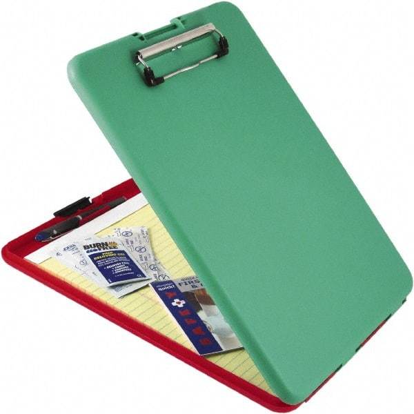 Saunders - 1-1/4" Long x 9-1/2" Wide, Clip Board - Red/Green - Industrial Tool & Supply