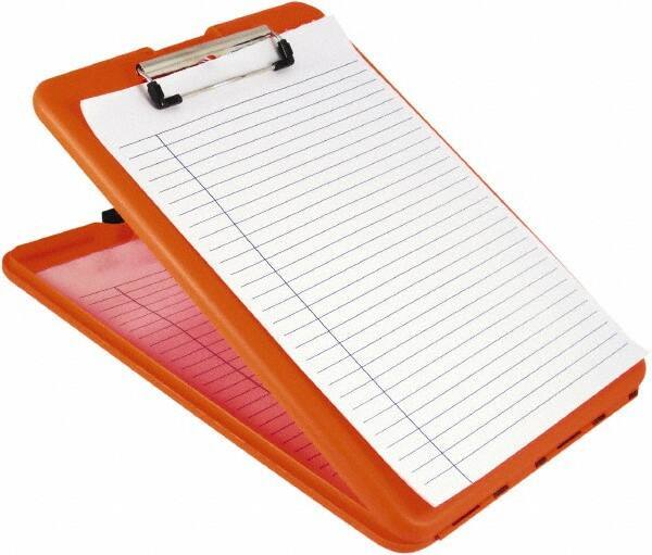 Saunders - 1-1/4" Long x 9-1/2" Wide, Clip Board - High Visibility Orange - Industrial Tool & Supply