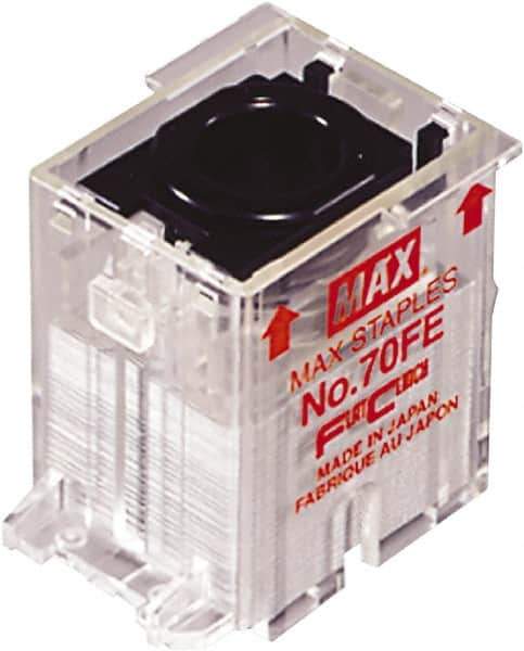 MAX - 5/16" Leg Length, Galvanized Steel Staples-Cartridge - 70 Sheet Capacity, For Use with EH-70F Flat-Clinch Electric Staplers - Industrial Tool & Supply