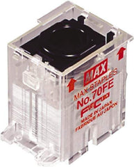 MAX - 5/16" Leg Length, Galvanized Steel Staples-Cartridge - 70 Sheet Capacity, For Use with EH-70F Flat-Clinch Electric Staplers - Industrial Tool & Supply
