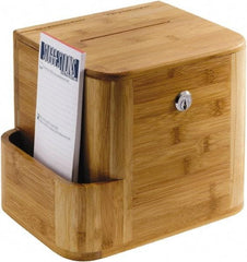 Safco - 10" Wide x 8" Deep x 14" High, Suggestion Box - Natural - Industrial Tool & Supply