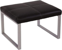 ALERA - 26-3/8" Wide, 17-3/8" High Cube Ottoman - Black/Silver - Industrial Tool & Supply