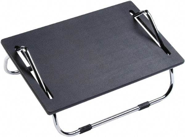 Safco - 18-1/2" Wide, 8" High Adjustable Foot Rest - Black - Industrial Tool & Supply
