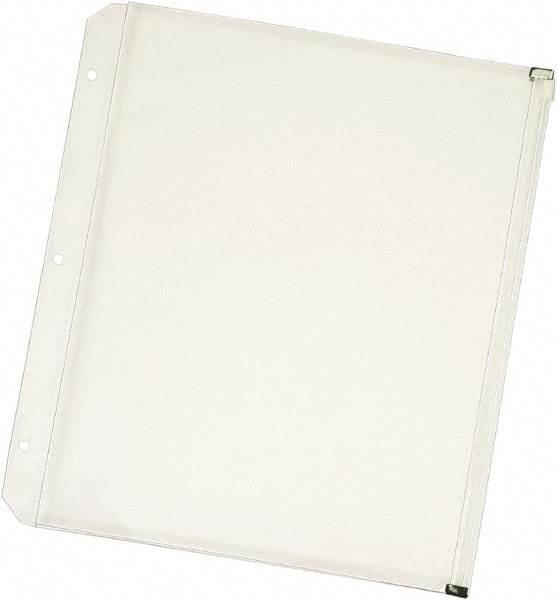 Cardinal - 11 x 8 1/2" 3 Tabs, 3-Hole Punched, Binder Pockets Divider - Clear - Industrial Tool & Supply