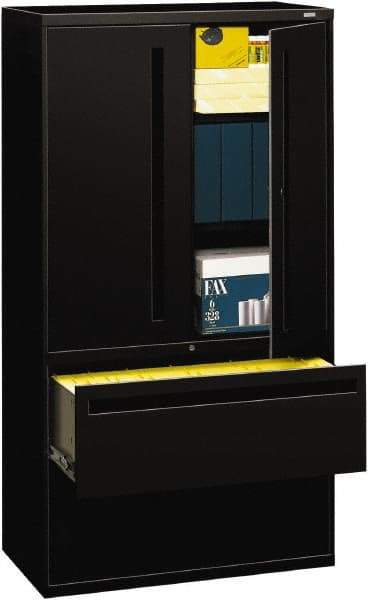 Hon - File & Cabinet Combinations Type: File/Cabinet Combo Color: Black - Industrial Tool & Supply