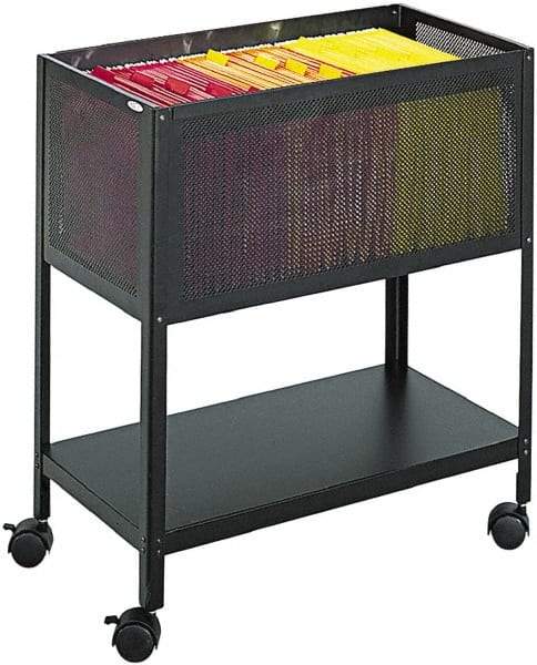 Safco - 5 Lb Capacity, 13-1/2" Wide x 24-1/4" Long x 27-1/2" High Tote Cart - 1 Shelf, Steel - Industrial Tool & Supply