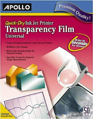 Apollo - Transparency Films & Sleeves Audio Visual Conference Accessory Type: Transparency Sleeves For Use With: Inkjet Printers; Copiers - Industrial Tool & Supply