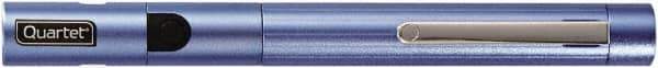 Quartet - Metal Pen Size Laser Pointer - Blue, 2 AAA Batteries Included - Industrial Tool & Supply