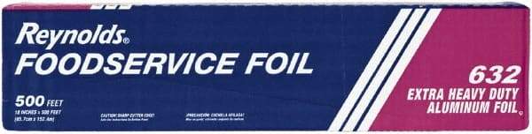 Reynolds - Extra Heavy-Duty Aluminum Foil Roll, 18" x 500', Silver - Use with Food Protection - Industrial Tool & Supply