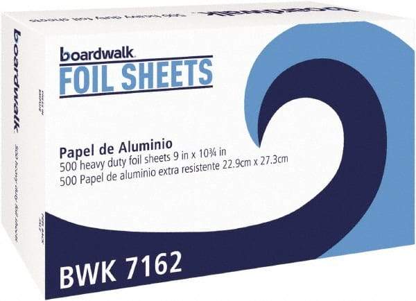 Boardwalk - Pop-Up Aluminum Foil Wrap Sheets, 9 x 10-3/4, Silver, 500/Box, 6 Boxes/Carton - Use with Food Protection - Industrial Tool & Supply
