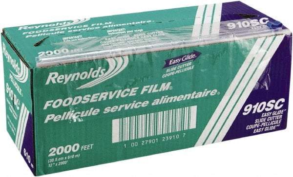 Reynolds - PVC Food Wrap Film Roll in Easy Glide Cutter Box, 12" x 2,000', Clear - Use with Food Protection - Industrial Tool & Supply