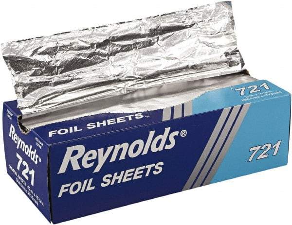 Reynolds - Interfolded Aluminum Foil Sheets, 12 x 10-3/4, Silver, 500/Box, 6 Boxes/Carton - Use with Food Protection - Industrial Tool & Supply