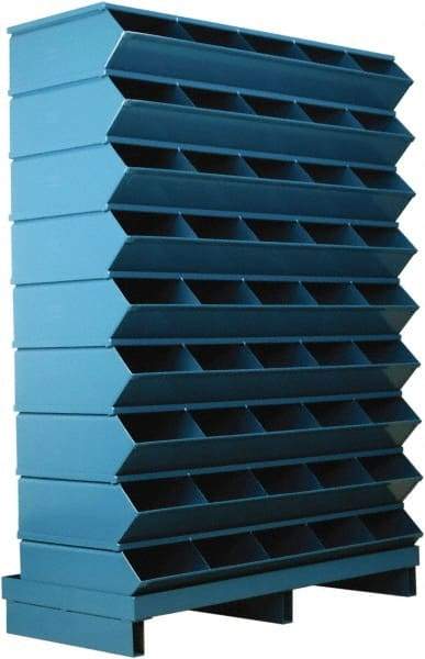 Stackbin - 9 Bin, Shelving Unit with Openings & Base - 37" Wide x 52" High - Industrial Tool & Supply
