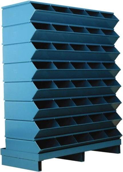 Stackbin - 8 Bin, Shelving Unit with Openings & Base - 37" Wide x 46-1/2" High - Industrial Tool & Supply