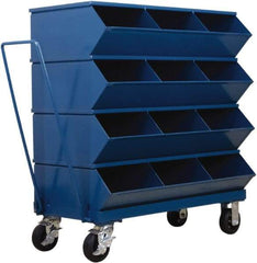 Stackbin - 4 Bin, Shelving Unit with Openings & Base - 37" Wide x 40-7/8" High - Industrial Tool & Supply