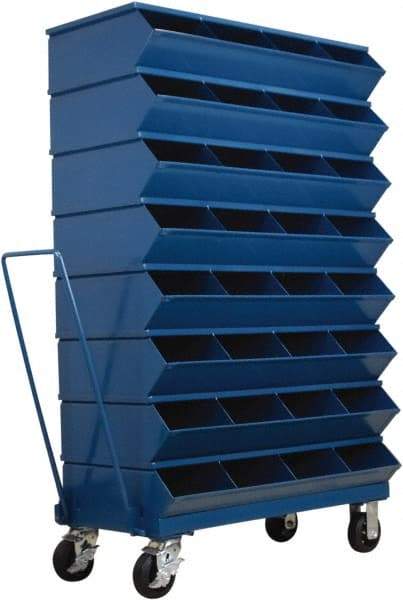 Stackbin - 8 Bin, Shelving Unit with Openings & Base - 37" Wide x 60-1/2" High - Industrial Tool & Supply