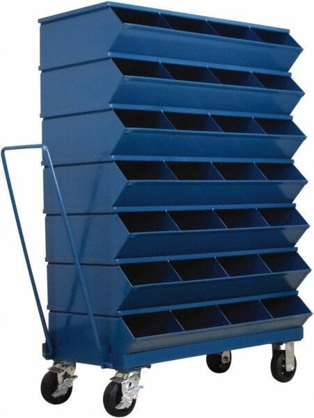 Stackbin - 7 Bin, Shelving Unit with Openings & Base - 37" Wide x 53-3/4" High - Industrial Tool & Supply