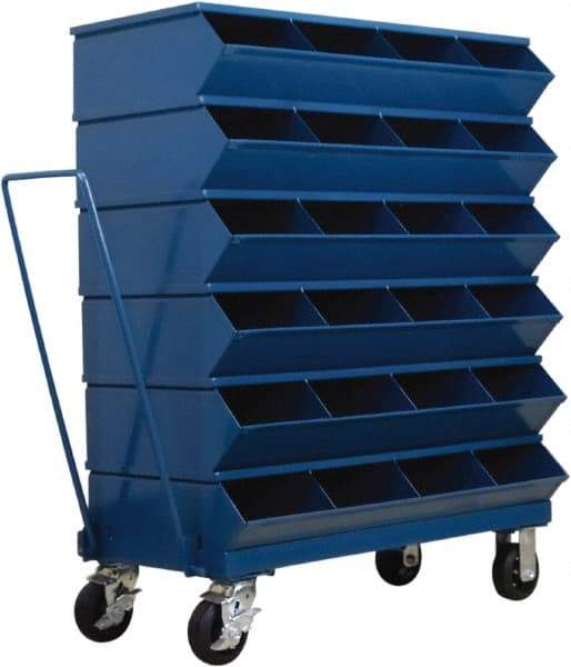 Stackbin - 6 Bin, Shelving Unit with Openings & Base - 37" Wide x 46-7/8" High - Industrial Tool & Supply