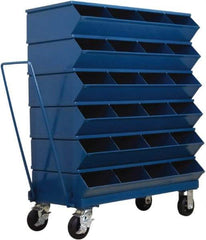 Stackbin - 6 Bin, Shelving Unit with Openings & Base - 37" Wide x 46-7/8" High - Industrial Tool & Supply
