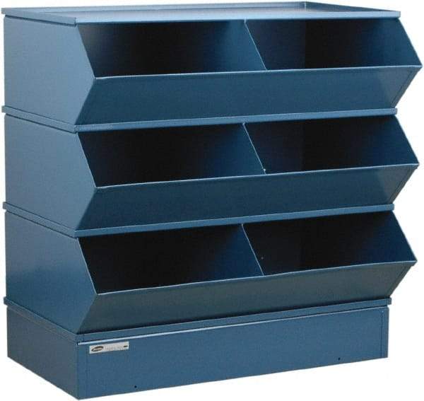 Stackbin - 3 Bin, Shelving Unit with Openings & Base - 37" Wide x 33" High - Industrial Tool & Supply