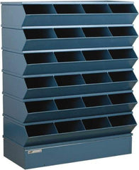 Stackbin - 6 Bin, Shelving Unit with Openings & Base - 37" Wide x 51" High - Industrial Tool & Supply