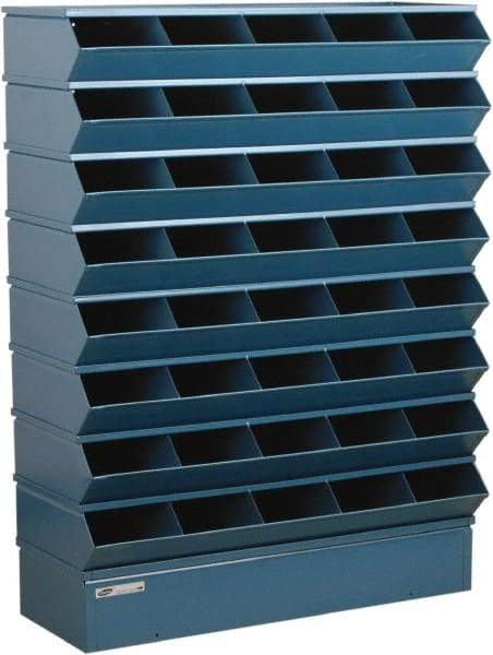 Stackbin - 8 Bin, Shelving Unit with Openings & Base - 15-1/2" Long x 7-1/2" Wide x 6" High - Industrial Tool & Supply