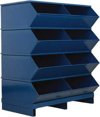 Stackbin - 4 Bin, Shelving Unit with Openings & Base - 37" Wide x 46" High - Industrial Tool & Supply