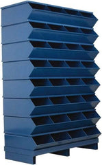 Stackbin - 8 Bin, Shelving Unit with Openings & Base - 37" Wide x 57-3/4" High - Industrial Tool & Supply