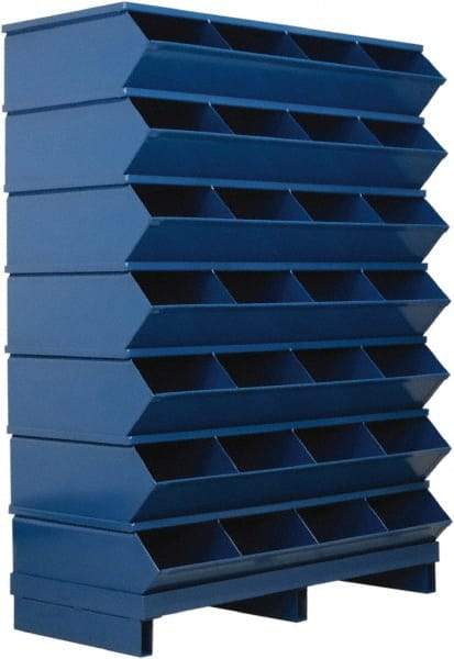 Stackbin - 7 Bin, Shelving Unit with Openings & Base - 37" Wide x 50-7/8" High - Industrial Tool & Supply