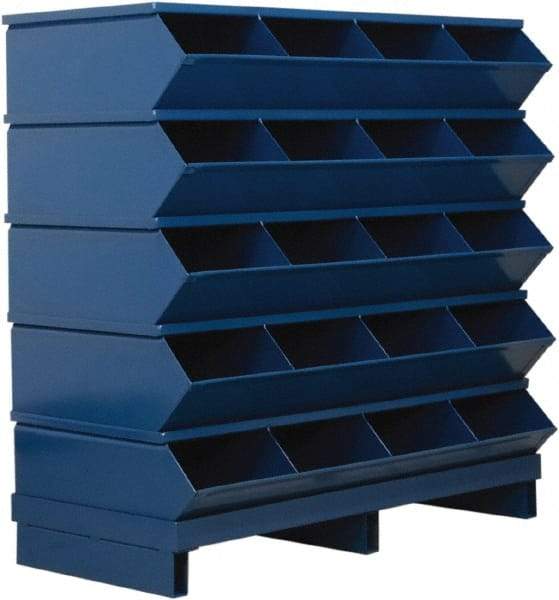 Stackbin - 5 Bin, Shelving Unit with Openings & Base - 37" Wide x 37-1/8" High - Industrial Tool & Supply