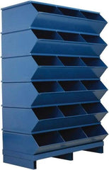 Stackbin - 6 Bin, Shelving Unit with Openings & Base - 37" Wide x 55-3/4" High - Industrial Tool & Supply