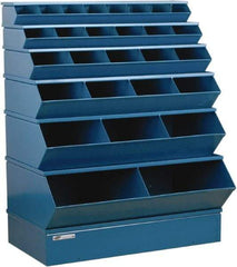 Stackbin - 6 Bin, Shelving Unit with Openings & Base - 37" Wide x 53" High - Industrial Tool & Supply