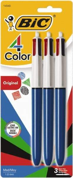 Bic - Conical Ball Point Pen - Assorted Colors - Industrial Tool & Supply