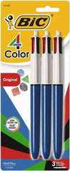 Bic - Conical Ball Point Pen - Assorted Colors - Industrial Tool & Supply