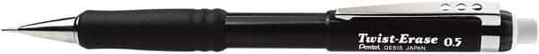 Pentel - 0.5mm Lead Mechanical Pencil - Black - Industrial Tool & Supply