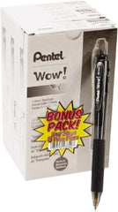 Pentel - Conical Ball Point Pen - Black - Industrial Tool & Supply