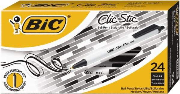 Bic - Conical Ball Point Pen - Black - Industrial Tool & Supply
