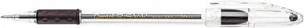 Pentel - Conical Ball Point Pen - Black - Industrial Tool & Supply