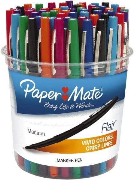 Paper Mate - Bullet Bullet Point Pen - Assorted Colors - Industrial Tool & Supply