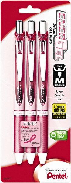 Pentel - Conical Roller Ball Pen - Black - Industrial Tool & Supply
