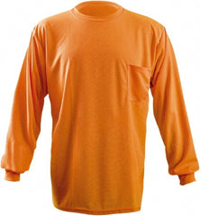 OccuNomix - Size L Hi-Viz Yellow High Visibility Long Sleeve T-Shirt - Industrial Tool & Supply
