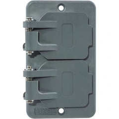 Hubbell Wiring Device-Kellems - Electrical Outlet Box & Switch Box Accessories Accessory Type: Box Cover Material: PBT Resin - Industrial Tool & Supply